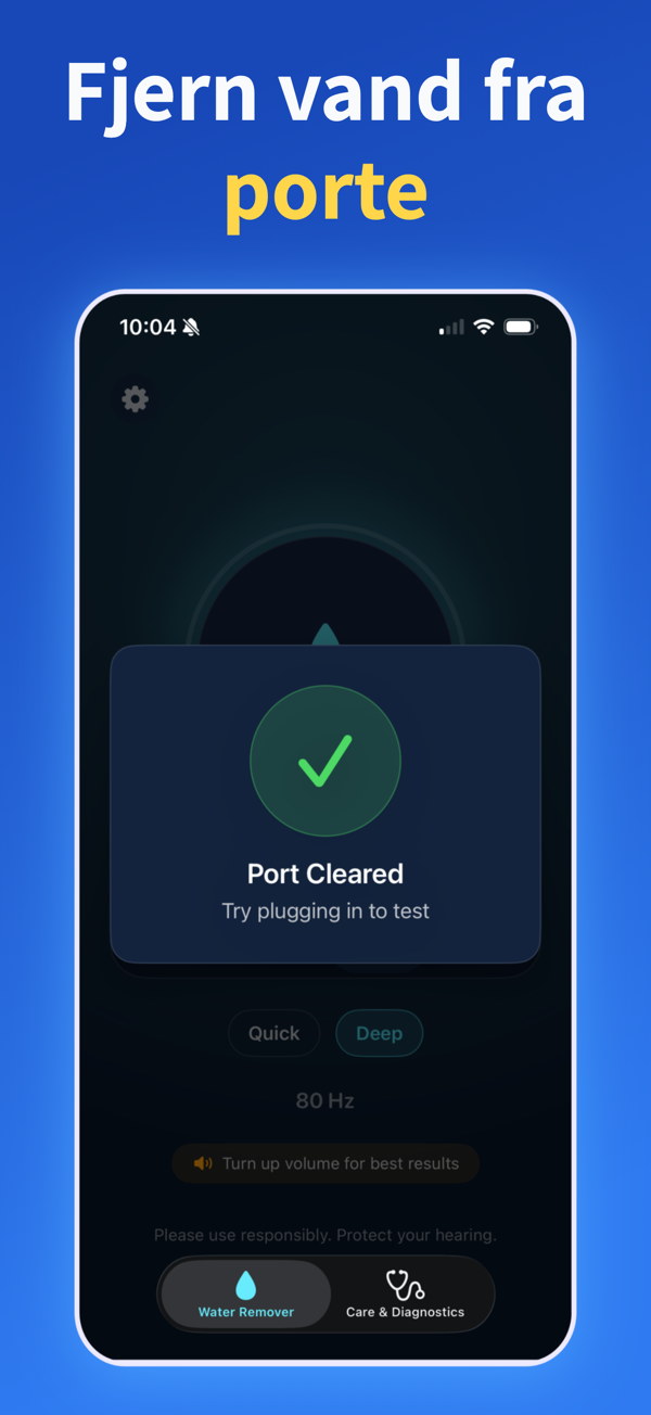 Water Remover app screenshot
