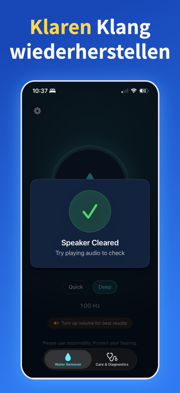 Water Remover app screenshot
