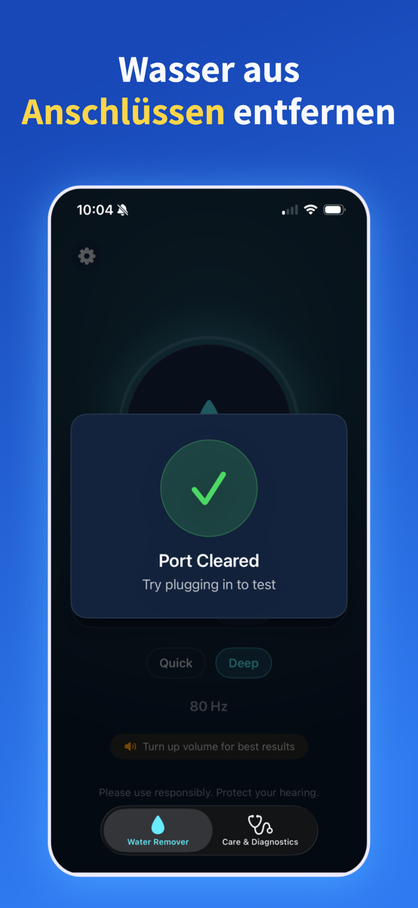 Water Remover app screenshot