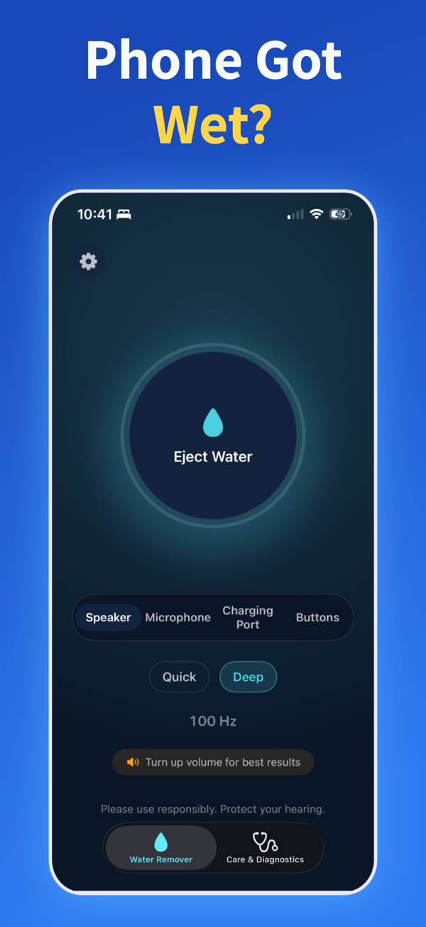 Water Remover app screenshot