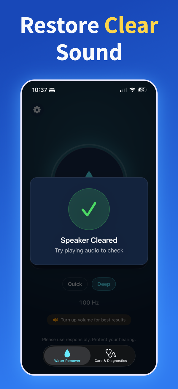 Water Remover app screenshot