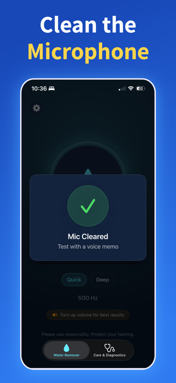 Water Remover app screenshot