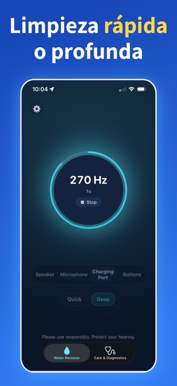 Water Remover app screenshot