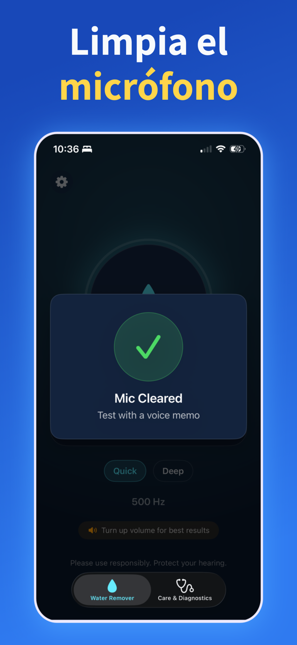 Water Remover app screenshot
