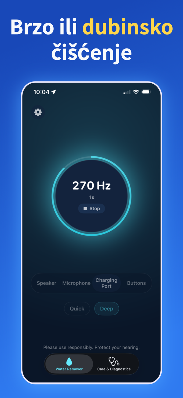 Water Remover app screenshot