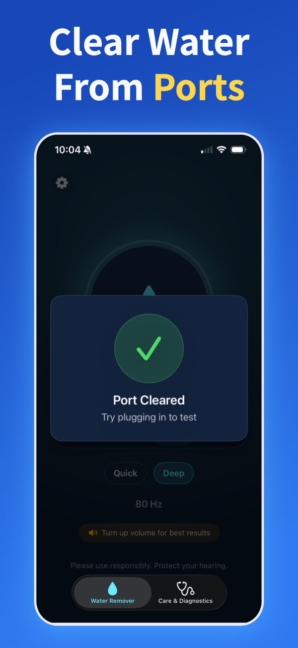 Water Remover app screenshot