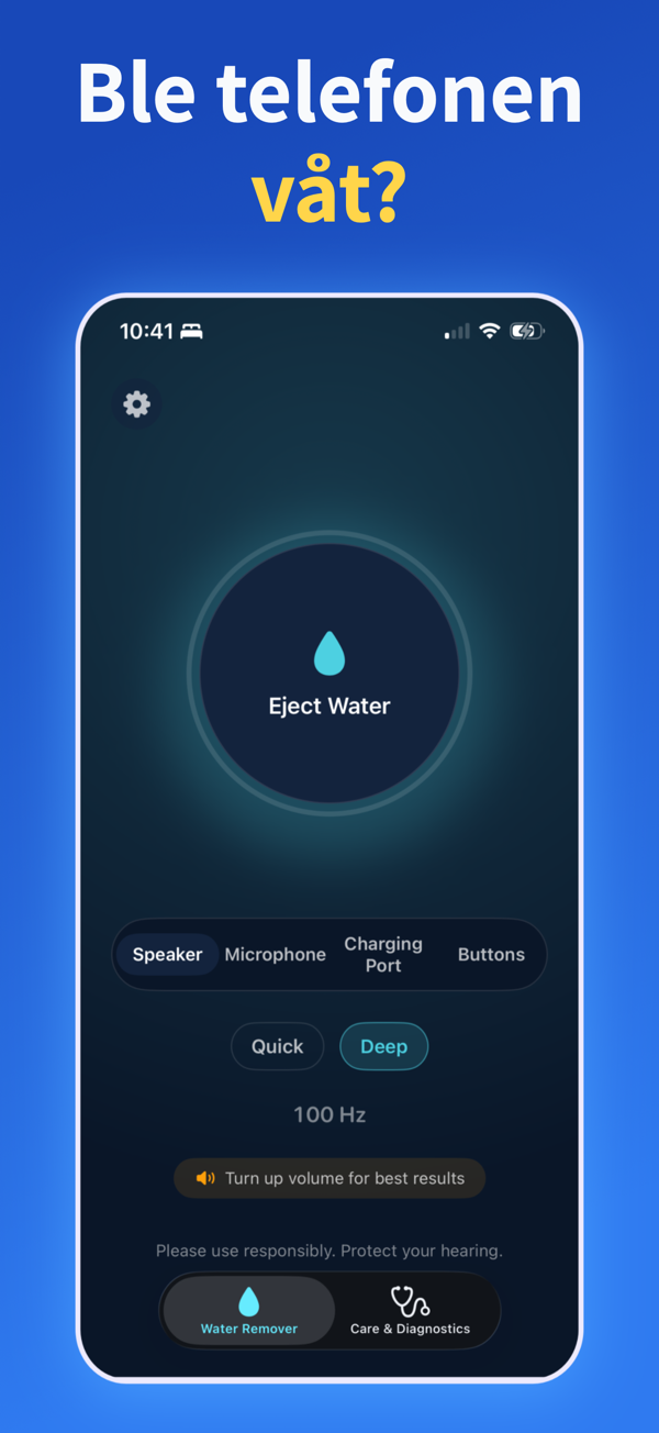 Water Remover app screenshot