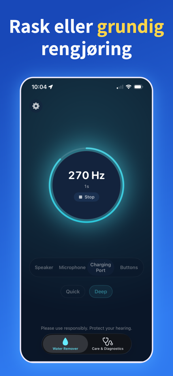 Water Remover app screenshot