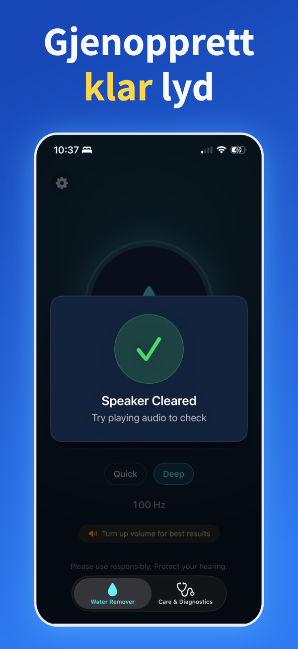 Water Remover app screenshot