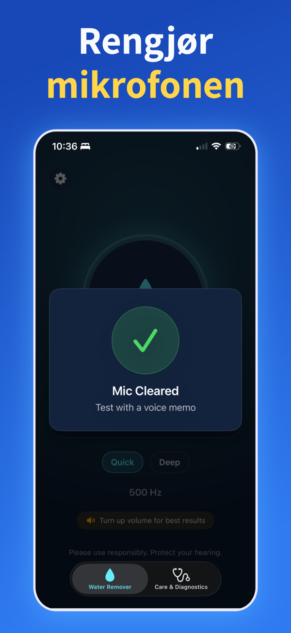 Water Remover app screenshot