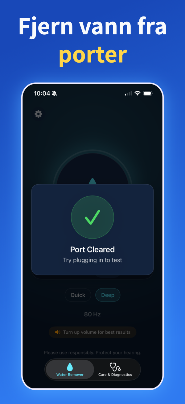 Water Remover app screenshot