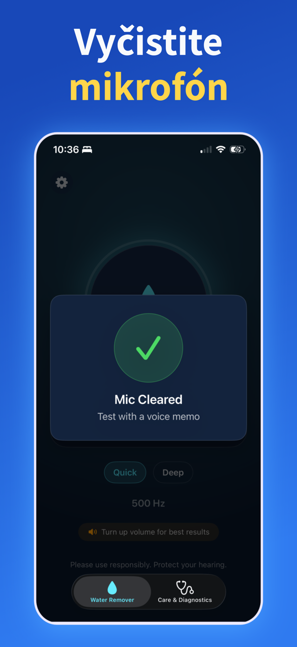 Water Remover app screenshot