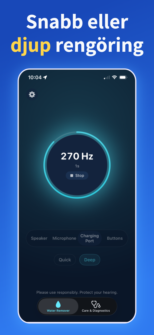 Water Remover app screenshot