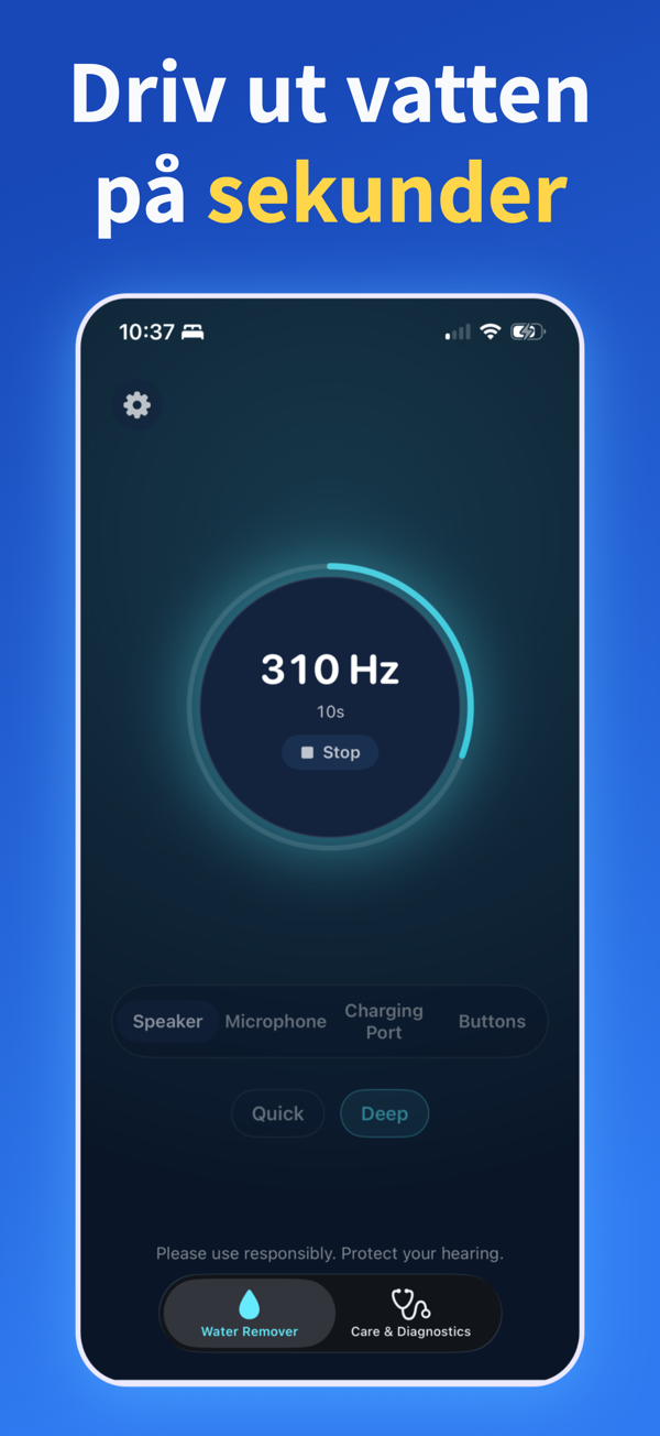 Water Remover app screenshot