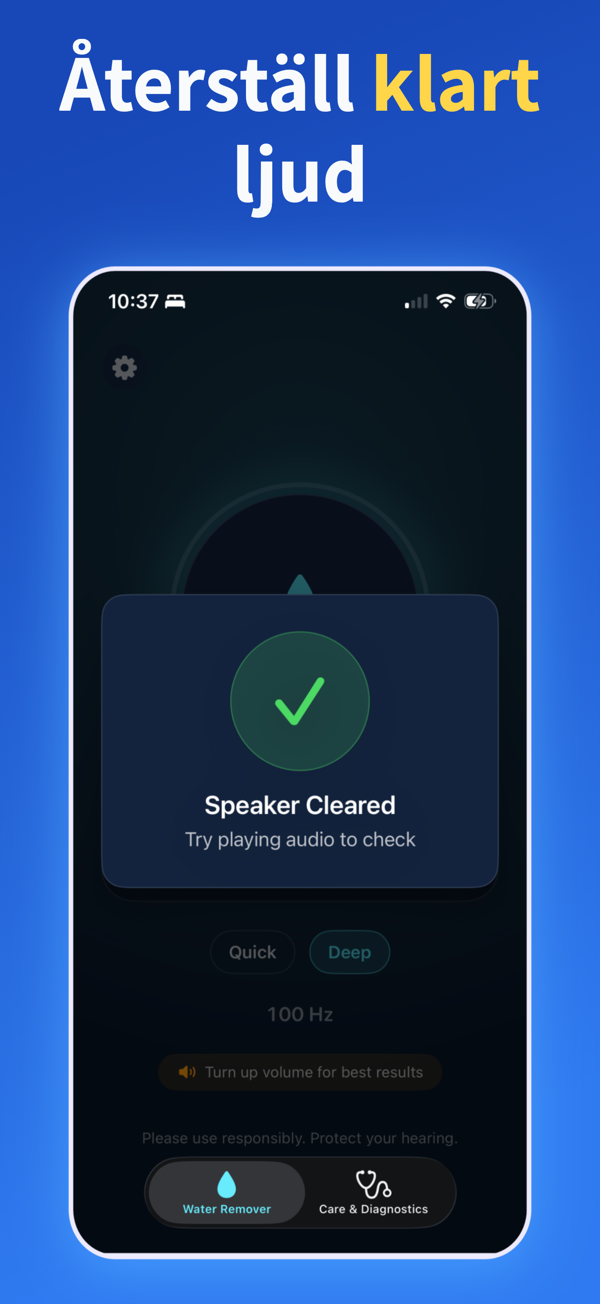 Water Remover app screenshot