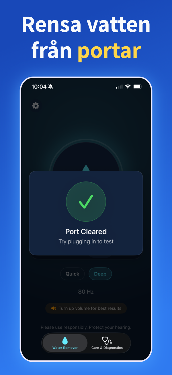 Water Remover app screenshot